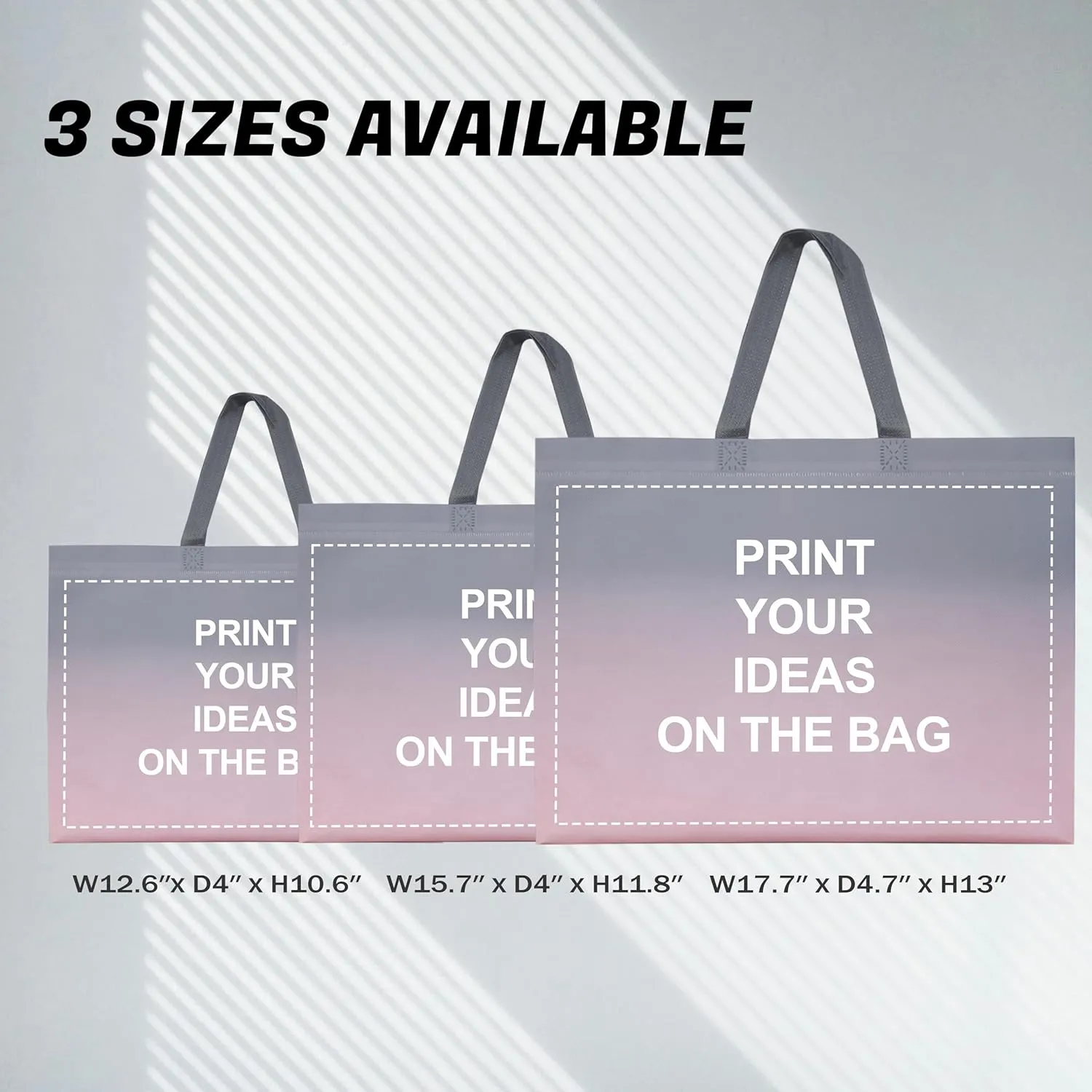 Customized Tote Bag - Custom Shopping Bags with Logo & Reusable Grocery Bags Bulk-Print On Both Sides