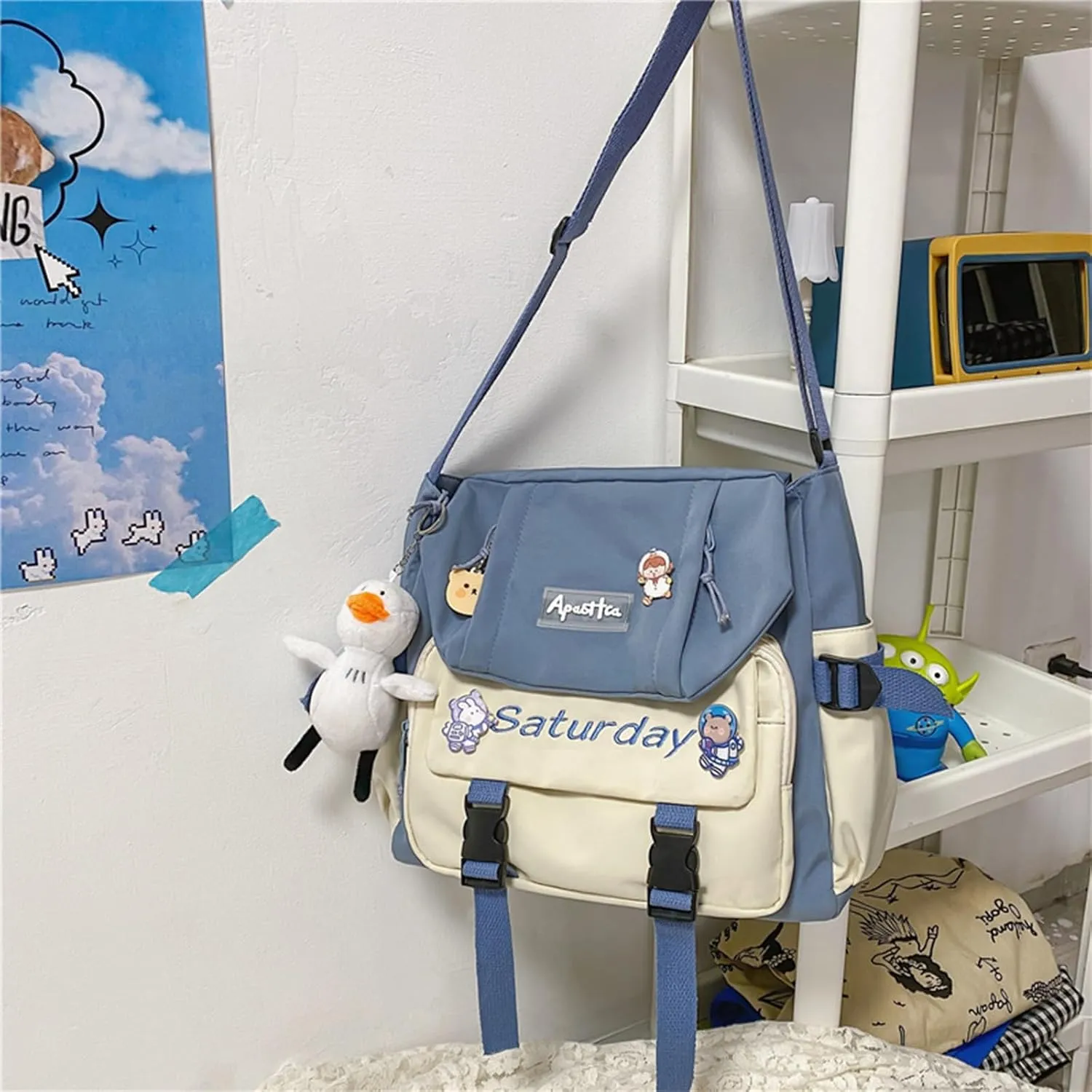 Cute Messenger Bag, Crossbody Bags for Women Kawaii Messenger Bags Purses