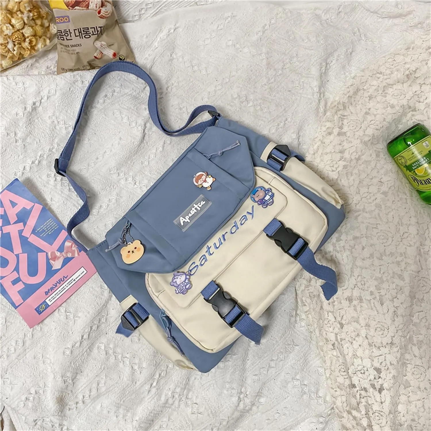 Cute Messenger Bag, Crossbody Bags for Women Kawaii Messenger Bags Purses