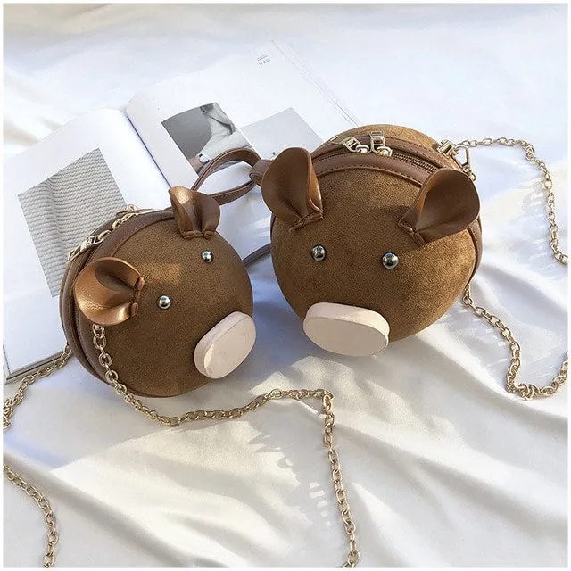 Cute Pig Mini Shoulder Bags