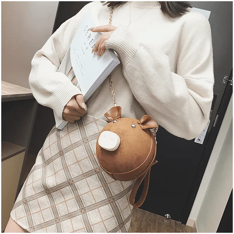 Cute Pig Mini Shoulder Bags