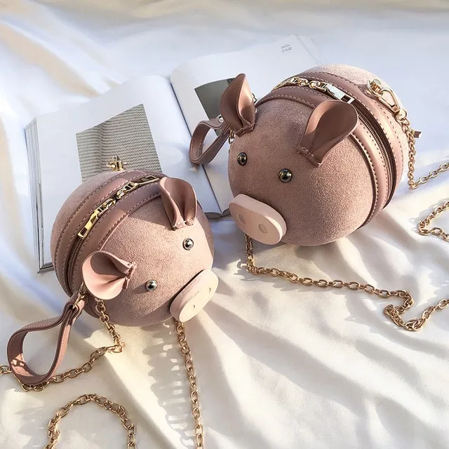 Cute Pig Mini Shoulder Bags