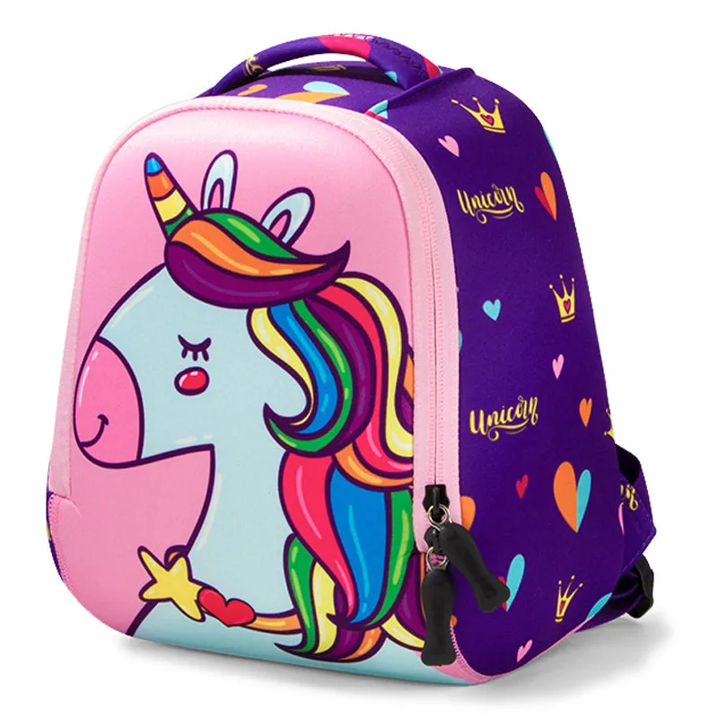 Cute Unicorn Children Animals Design Backpack Kindergarten Bags