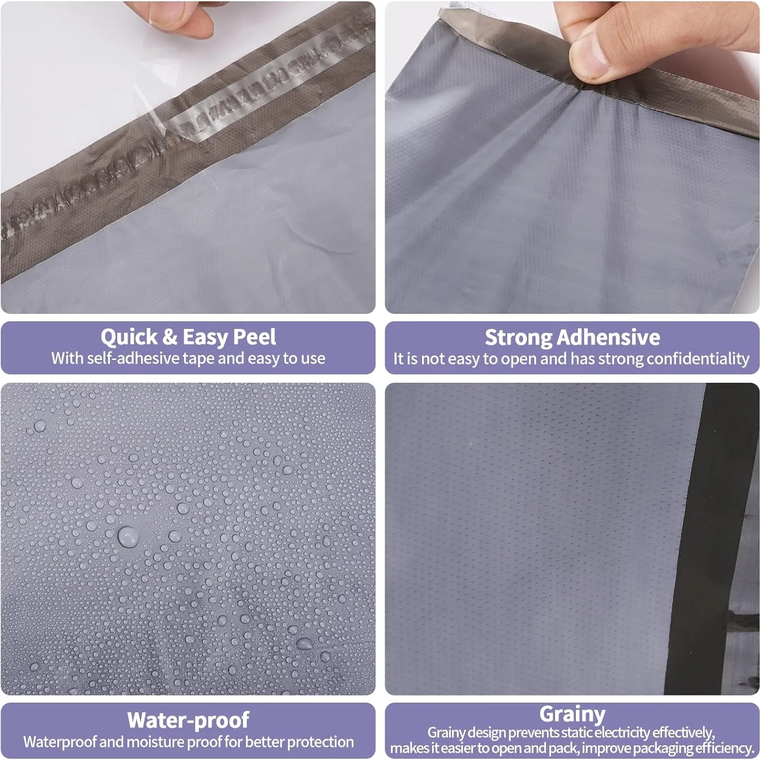 Dasen 500pc Poly Mailers 10x13 Inches,Shipping Envelopes Self Seal Mailers Bags Waterproof and Tear-Proof Packaging Bags, Shipping Bags for Clothing