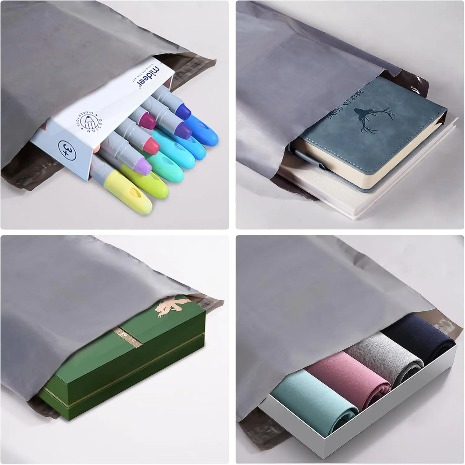 Dasen 500pc Poly Mailers 10x13 Inches,Shipping Envelopes Self Seal Mailers Bags Waterproof and Tear-Proof Packaging Bags, Shipping Bags for Clothing