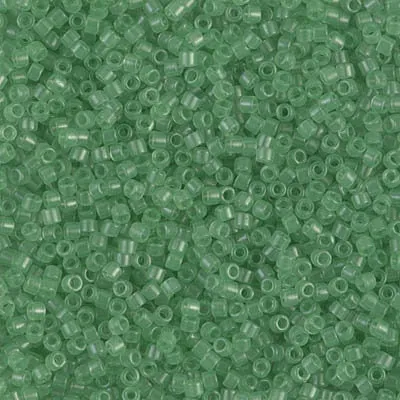 DB 1414, Cucumber Green-Transparent - Miyuki Delica Beads - Size 11 - 5 grams - Japanese Cylinder Seed Beads - Retail & Wholesale