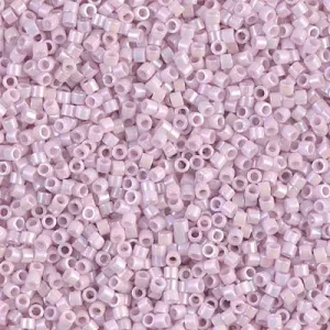 DB 1504, Opaque Pale Rose AB - Miyuki Delica Beads - Size 11 - 5 grams - Japanese Cylinder Seed Beads - Wholesale & Retail