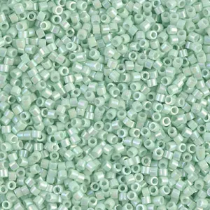 DB 1506, Opaque Light Mint AB - Miyuki Delica Beads - Size 11 - 5 grams - Japanese Cylinder Seed Beads - Retail & Wholesale
