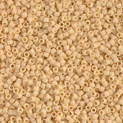 DB 1581, Opaque Matte Light Butter Rum - Miyuki Delica Beads - Size 11 - 5 grams - Japanese Cylinder Seed Beads - Retail & Wholesale
