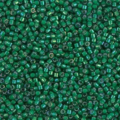 DB 1788, White Lined Emerald AB, Transparent - Miyuki Delica Beads - Size 11 - 5 grams - Japanese Cylinder Seed Beads - Retail & Wholesale