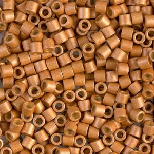 DB 1833F, Duracoat Galvanized-Matte- Dark Gold - Miyuki Delica Beads - Size 11 - 5 grams - Japanese Cylinder Seed Beads - Retail & Wholesale