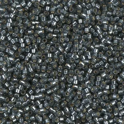 DB 2166, Silver Lined Duracoat Dyed Gray - Miyuki Delica Beads - Size 11 - 5 grams - Japanese Cylinder Seed Beads - Retail & Wholesale