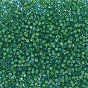 DB 2381, Fancy Lined Aqua Green - Miyuki Delica Beads - Size 11 - 5 grams - Japanese Cylinder Glass  Seed Beads - Wholesale & Retail