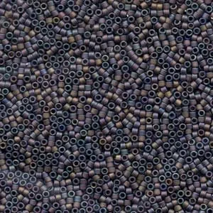 DB 865, Matte Brown AB - Miyuki Delica Beads - Size 11 - 5 grams - Japanese Cylinder Seed Beads - Retail & Wholesale - Transparent - Rainbow