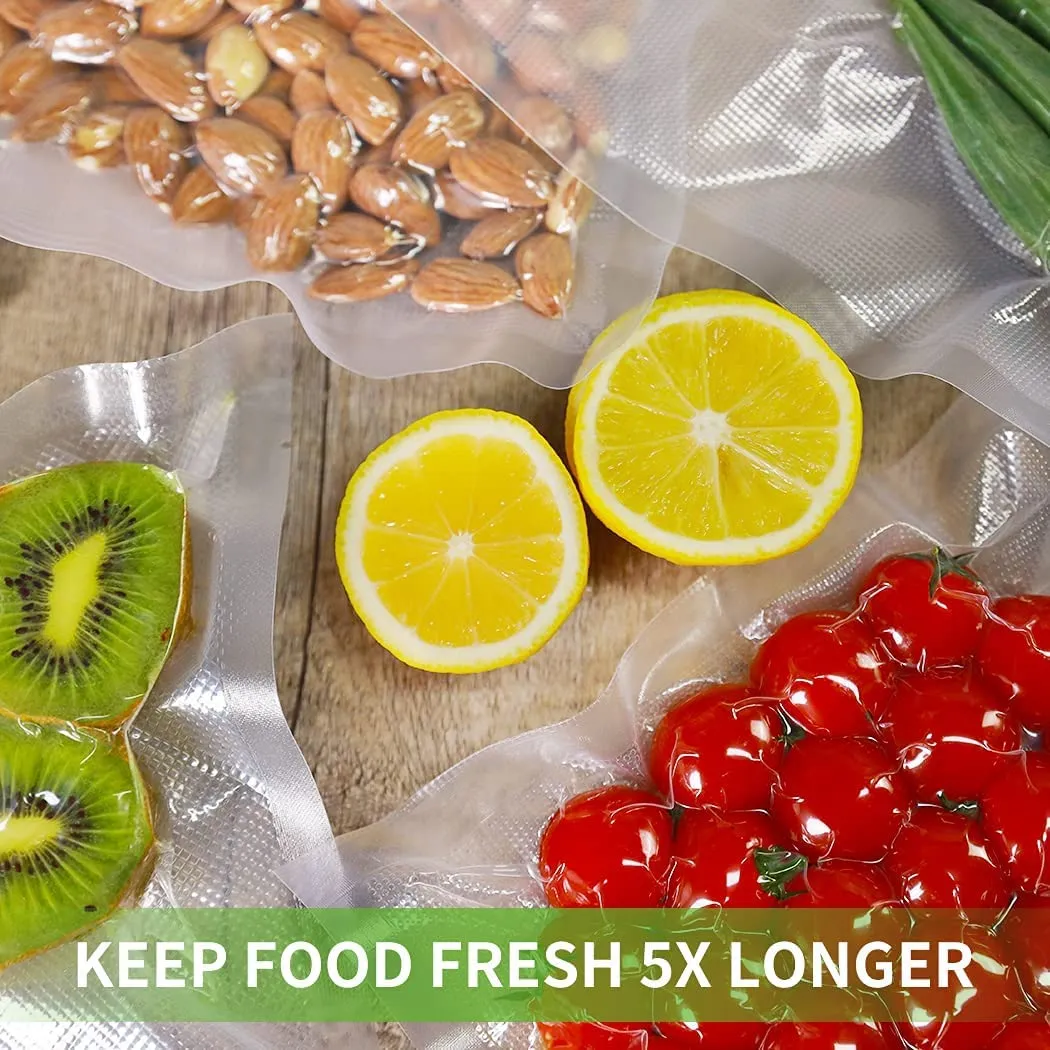 Deefre Vacuum Sealer Bags 11’‘x16’ 6 Rolls for Food Saver, BPA Free and Puncture Prevention Vacuum Seal Food Saver Bags,Great for Sous Vide，Vac Storage or Meal Prep