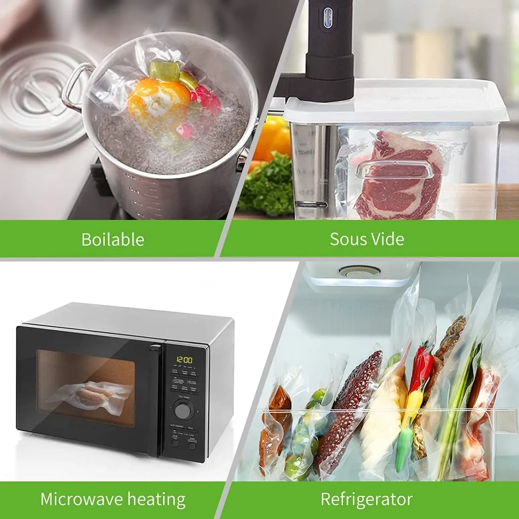 Deefre Vacuum Sealer Bags 11’‘x16’ 6 Rolls for Food Saver, BPA Free and Puncture Prevention Vacuum Seal Food Saver Bags,Great for Sous Vide，Vac Storage or Meal Prep