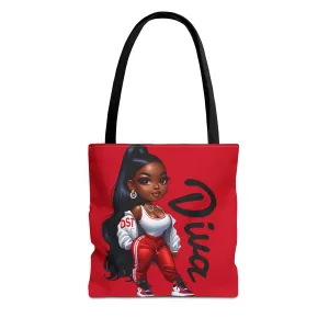 Delta Diva Chic Diva Tote Bag | Fashionable Shopper | Cute Gift for Her | Stylish Handbag | Perfect for Everyday Use, Gym, Travel, Shopping