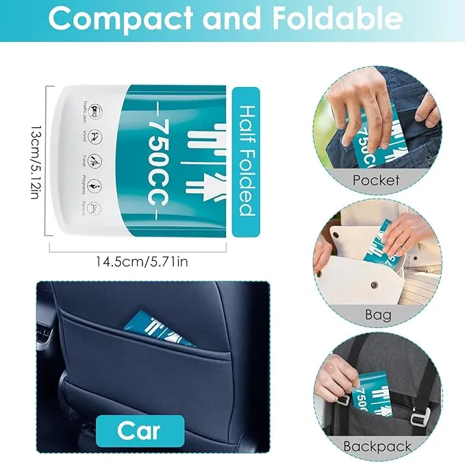Disposable Urine Bags, 12/20 Pack Pee Bags for Travel for Women Men, Emergency Toilet Pee Bags, Portable Urinal Bag Vomit Bag for Traffic Jams, Camping, Hiking, Pregnant, Patient, Kids