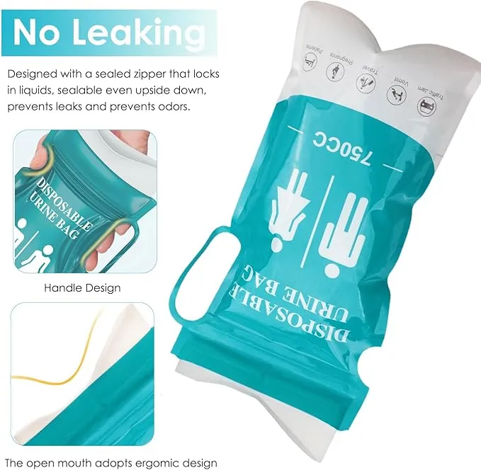 Disposable Urine Bags, 12/20 Pack Pee Bags for Travel for Women Men, Emergency Toilet Pee Bags, Portable Urinal Bag Vomit Bag for Traffic Jams, Camping, Hiking, Pregnant, Patient, Kids