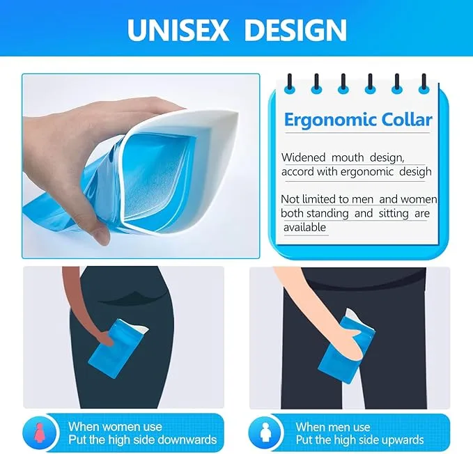 Disposable Urine Bags, 20 Pack Travel Pee Bags, Unisex Urinal Bag Vomit Bags for Travel Traffic Jam Emergency Portable Camping Urinal Bags for Men Women Kids Brief Relief