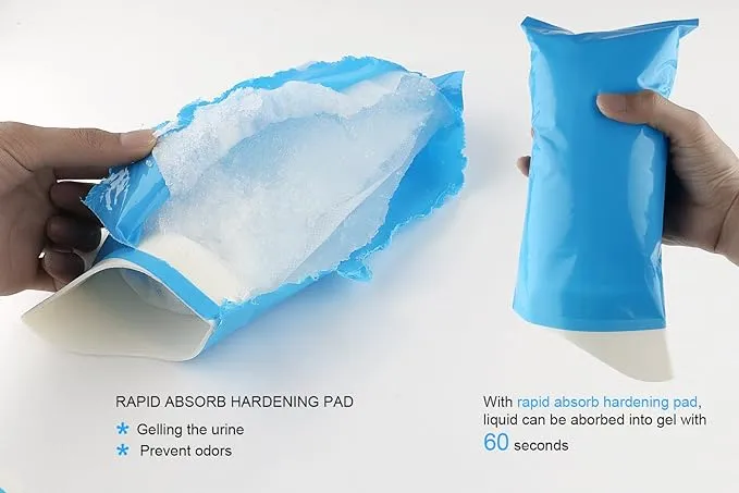 Disposable Urine Bags Camping Pee Bags for Travel Urinal Toilet Super Absorbent Traffic Jam Emergency Portable Urine Bag Pee Bags Car Toilet for Men Women Children Brief Relief, 10 Pieces