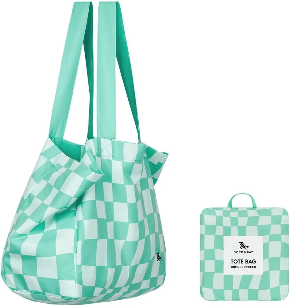 Dock & Bay Everyday Beach Tote Bag - Reusable Carrier Bag for Daily Use - Carries Up to 10kg - 100% Recycled Materials