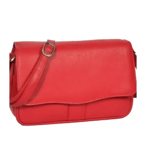 DR313 Women’s Leather Shoulder Messenger Handbag Red