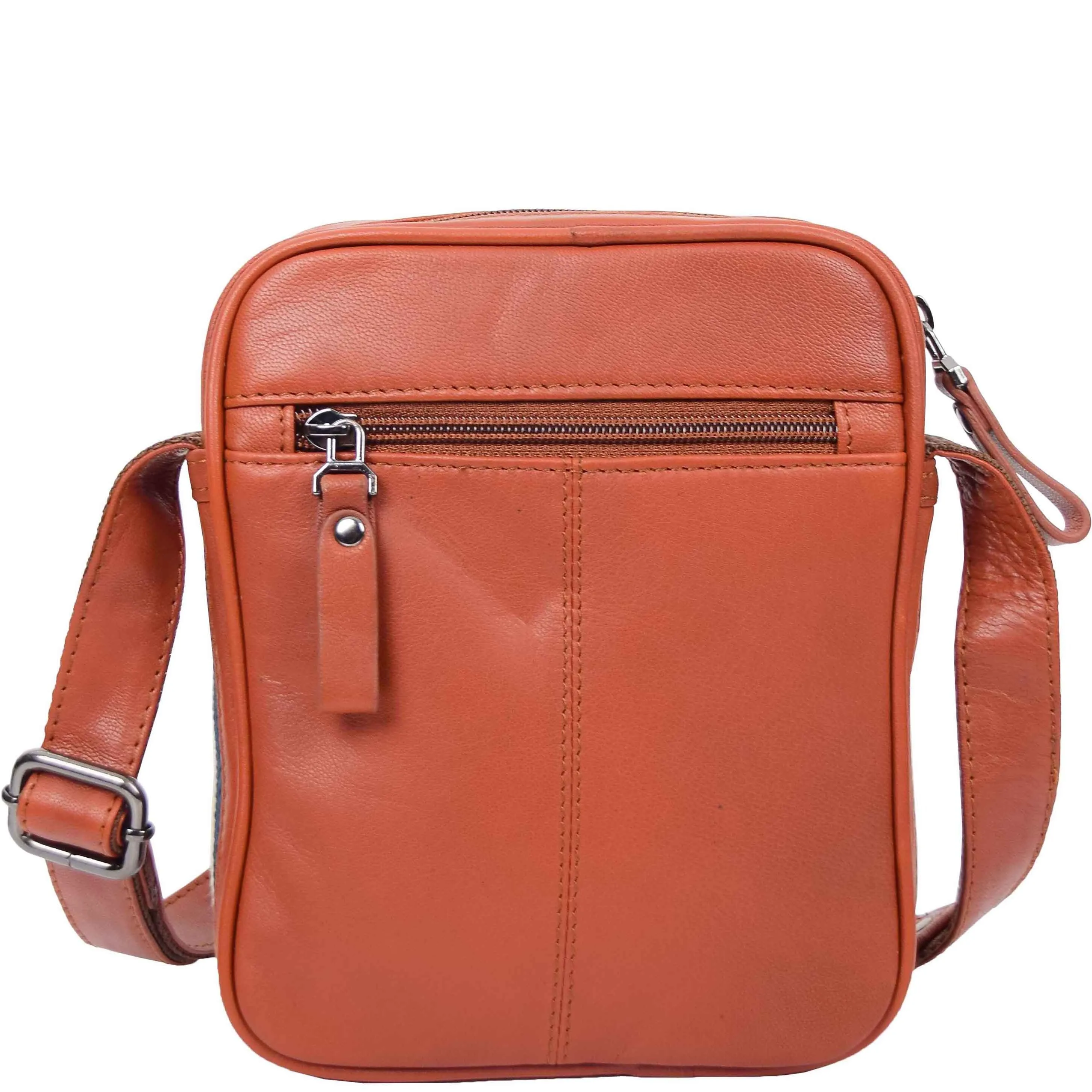 DR338 Men's Leather Cross Body Small Flight Bag Tan