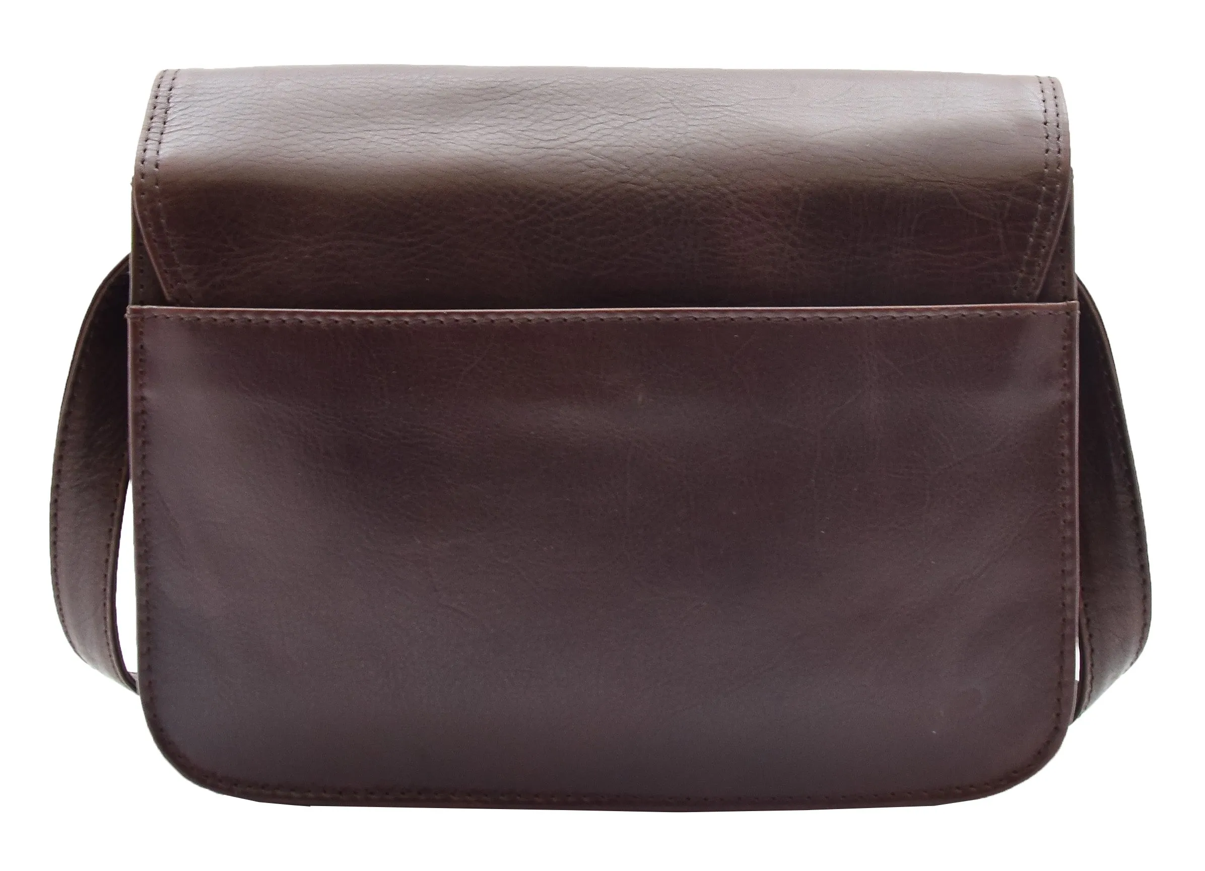 DR356 Women's Crossbody Bag Real Leather Messenger Brown