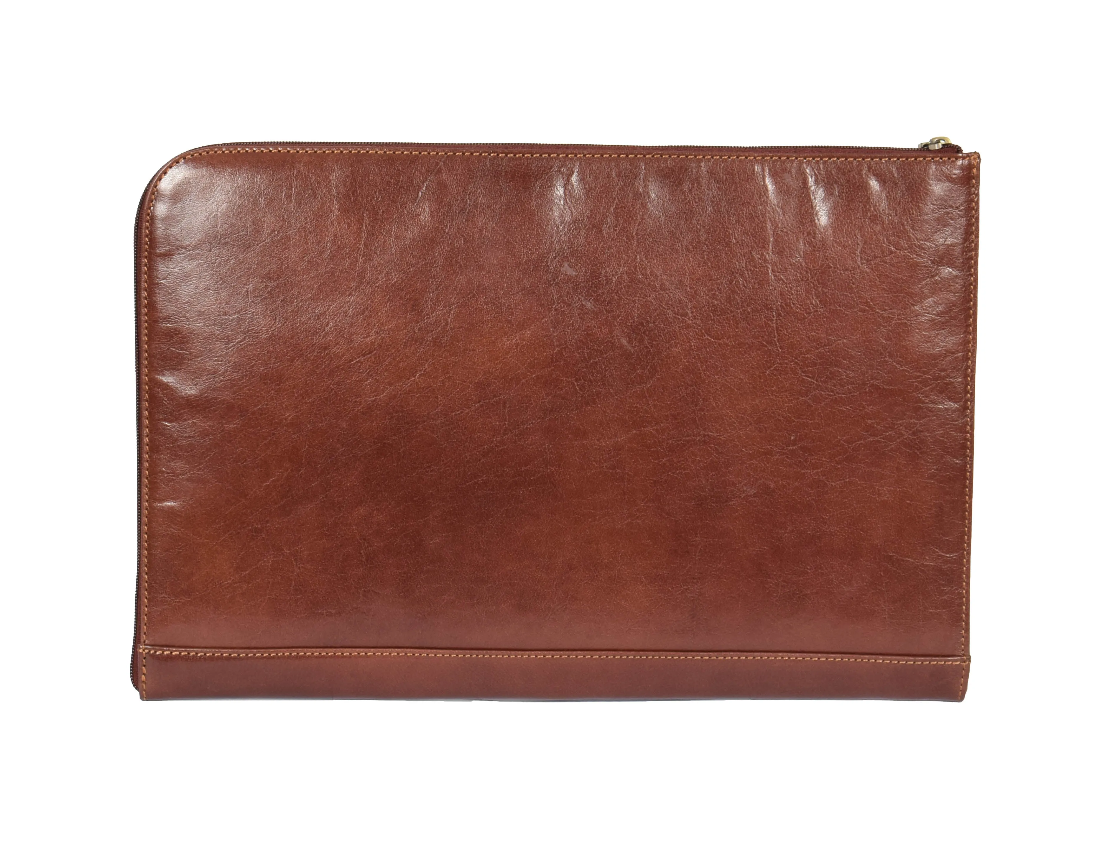 DR370 Real Leather Portfolio Case Brown