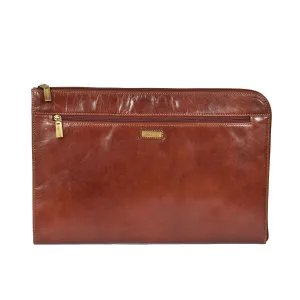 DR370 Real Leather Portfolio Case Brown