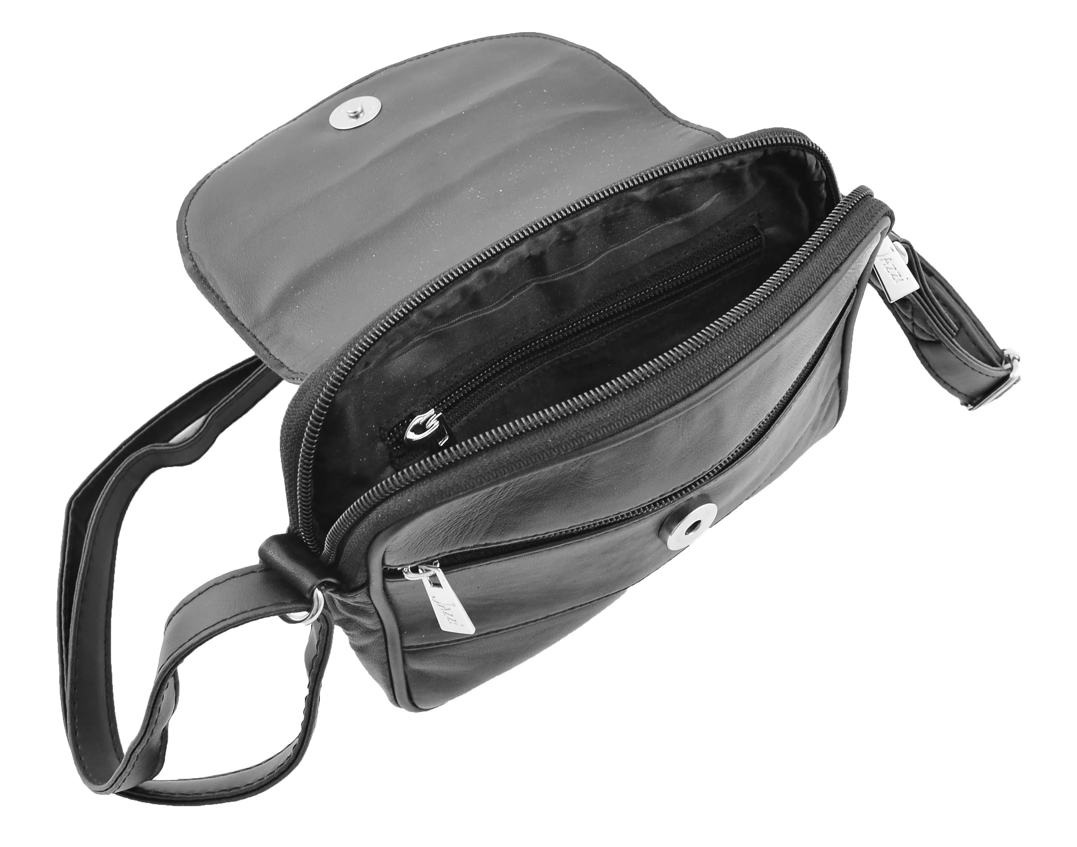 DR466 Women's Leather Small Cross Body Sling Bag Black