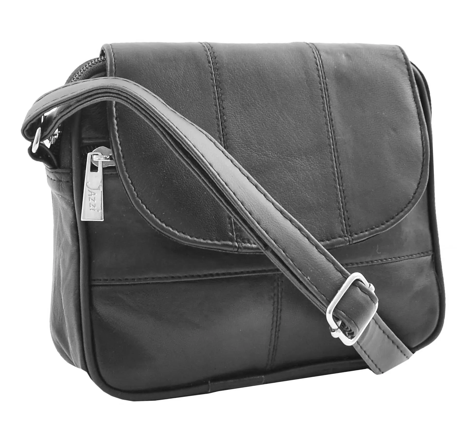 DR466 Women's Leather Small Cross Body Sling Bag Black