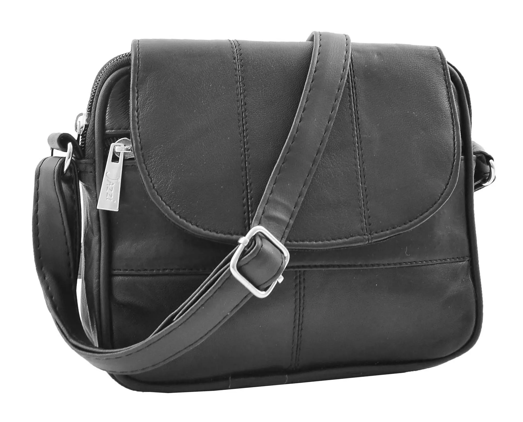 DR466 Women's Leather Small Cross Body Sling Bag Black