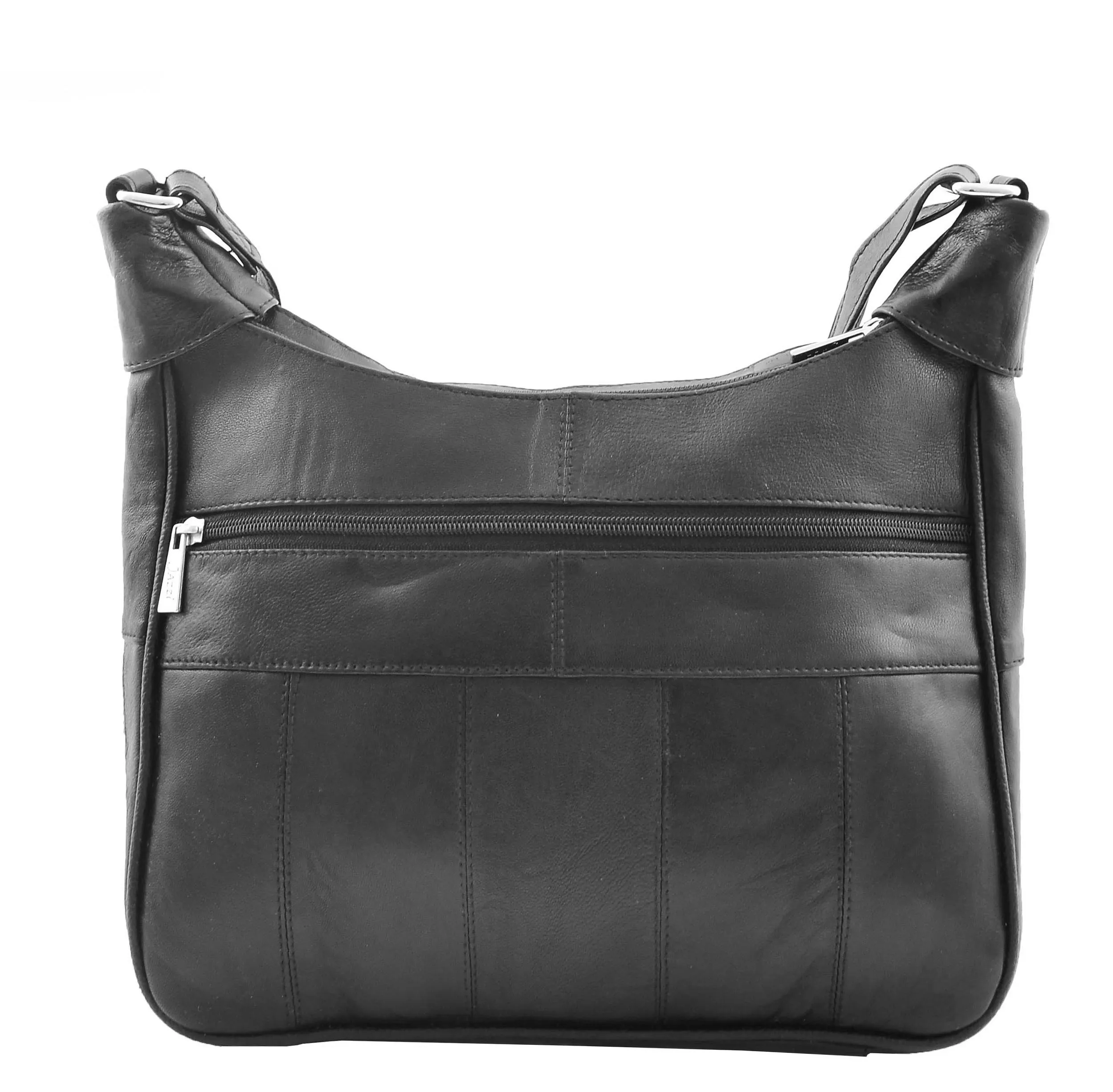 DR468 Women's Leather Cross Body Organiser Bag Black