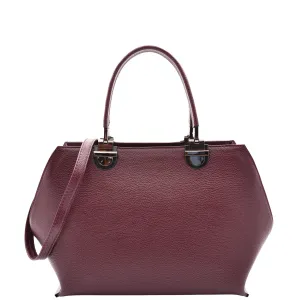 DR585 Women's Large Shoulder Bag With Classic Zip Opening Burgundy