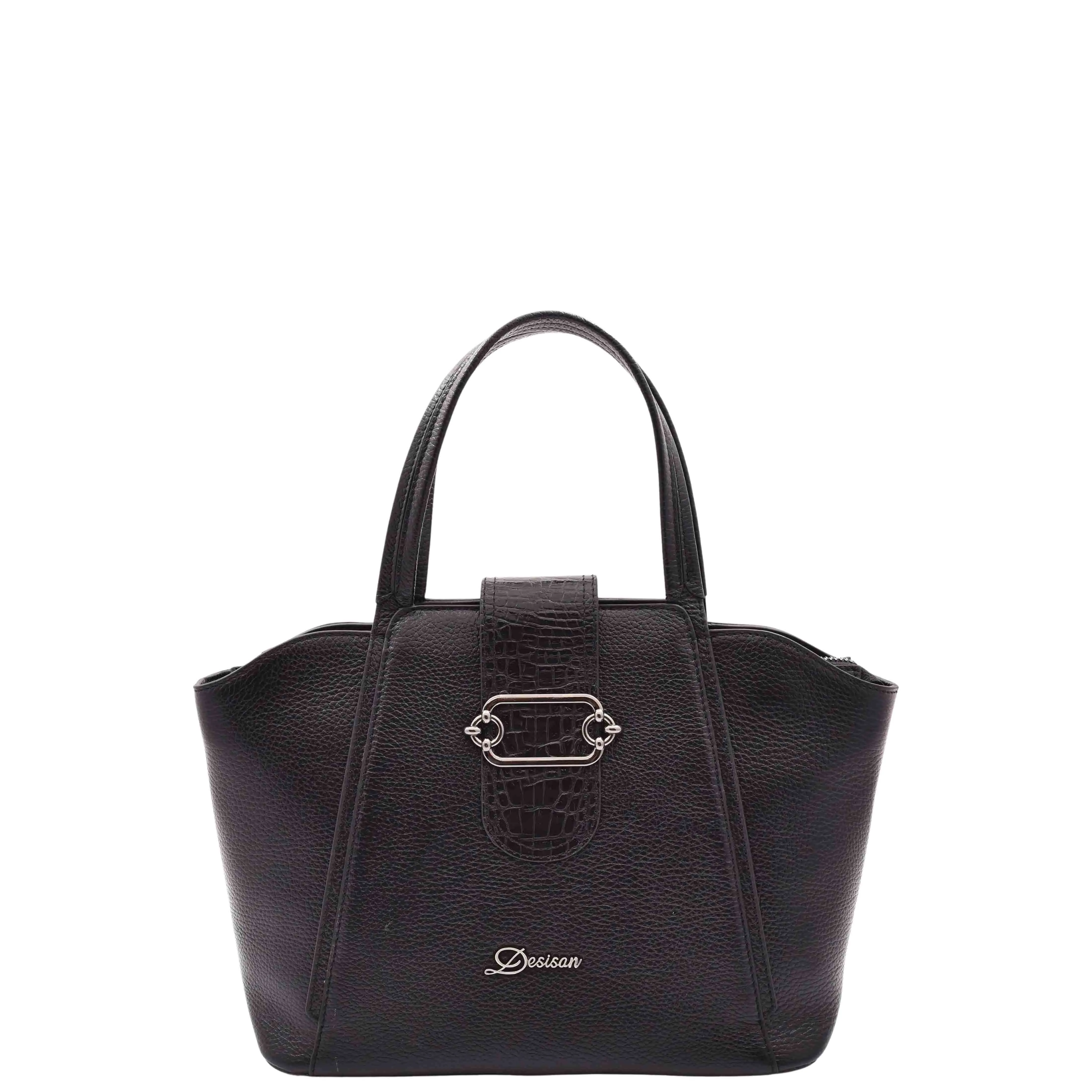 DR586 Women's Stylish Leather Adjustable Strap Handbag Black