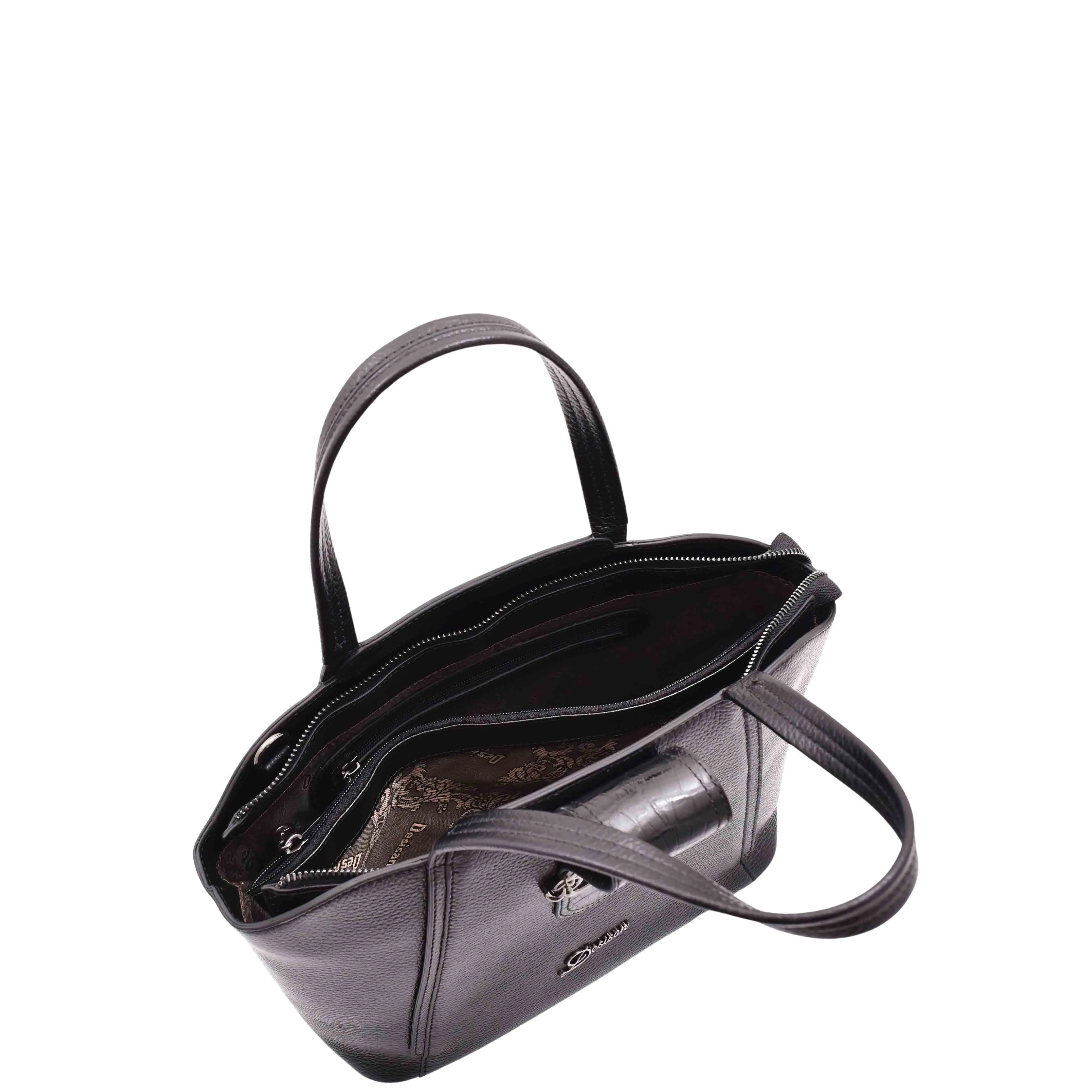 DR586 Women's Stylish Leather Adjustable Strap Handbag Black