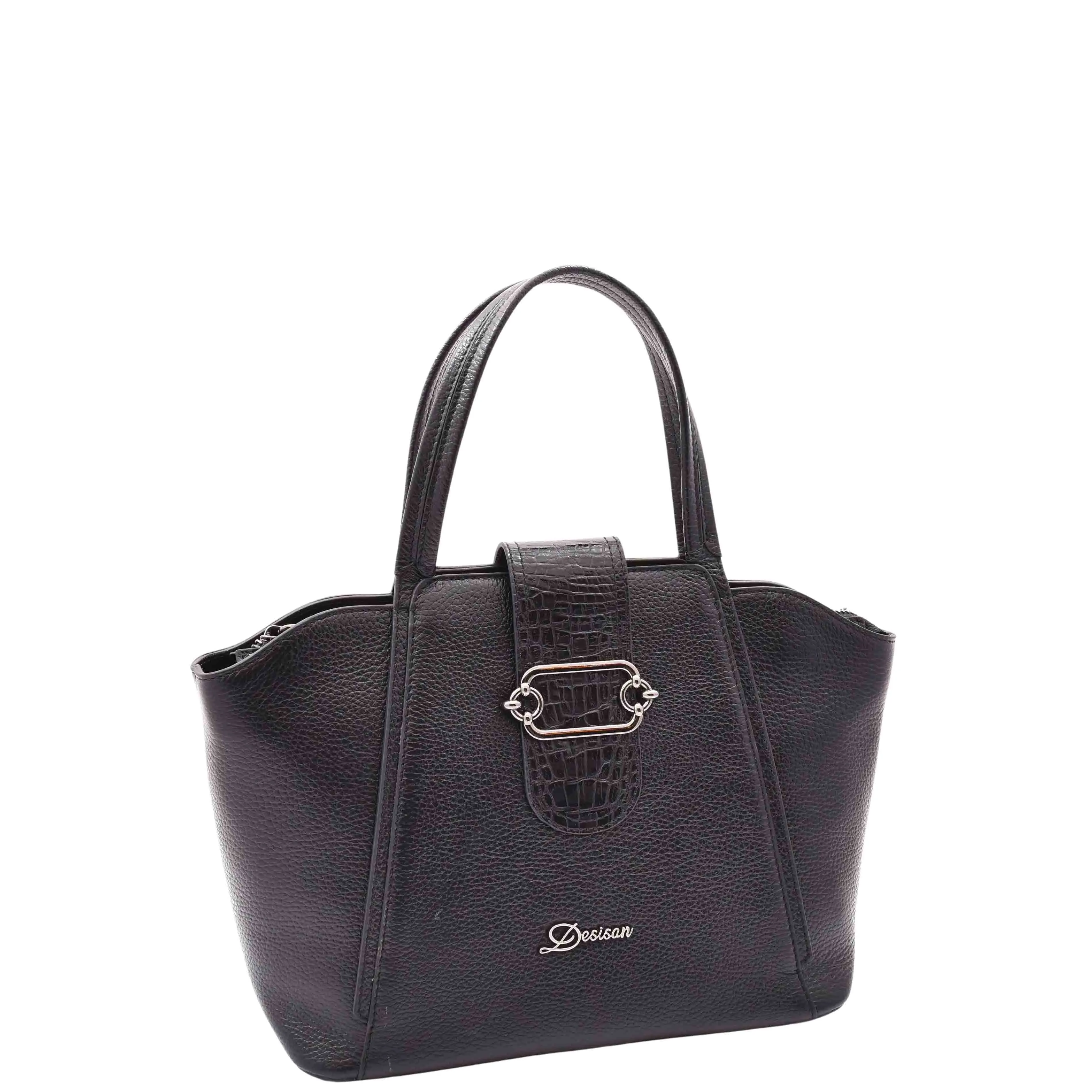 DR586 Women's Stylish Leather Adjustable Strap Handbag Black