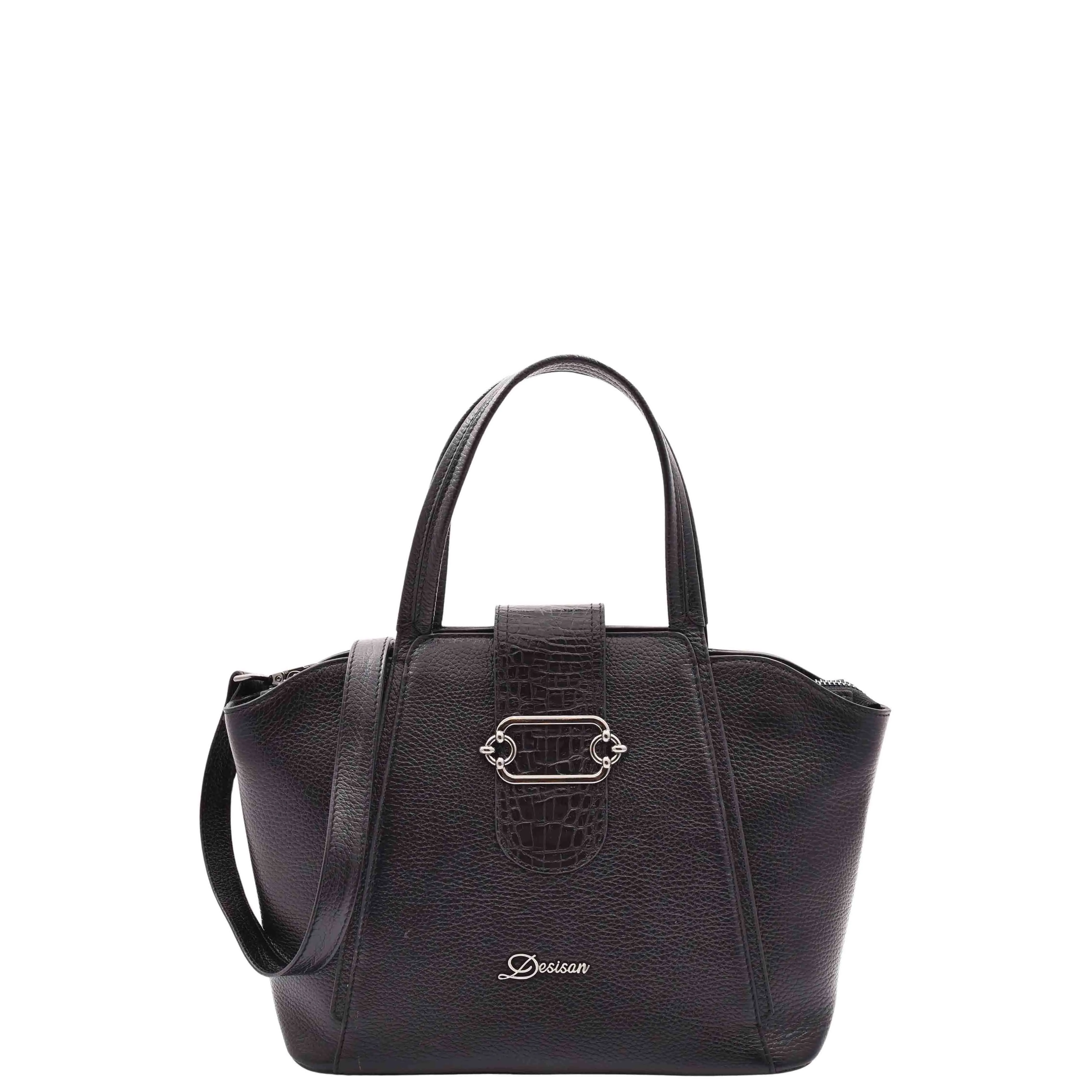 DR586 Women's Stylish Leather Adjustable Strap Handbag Black