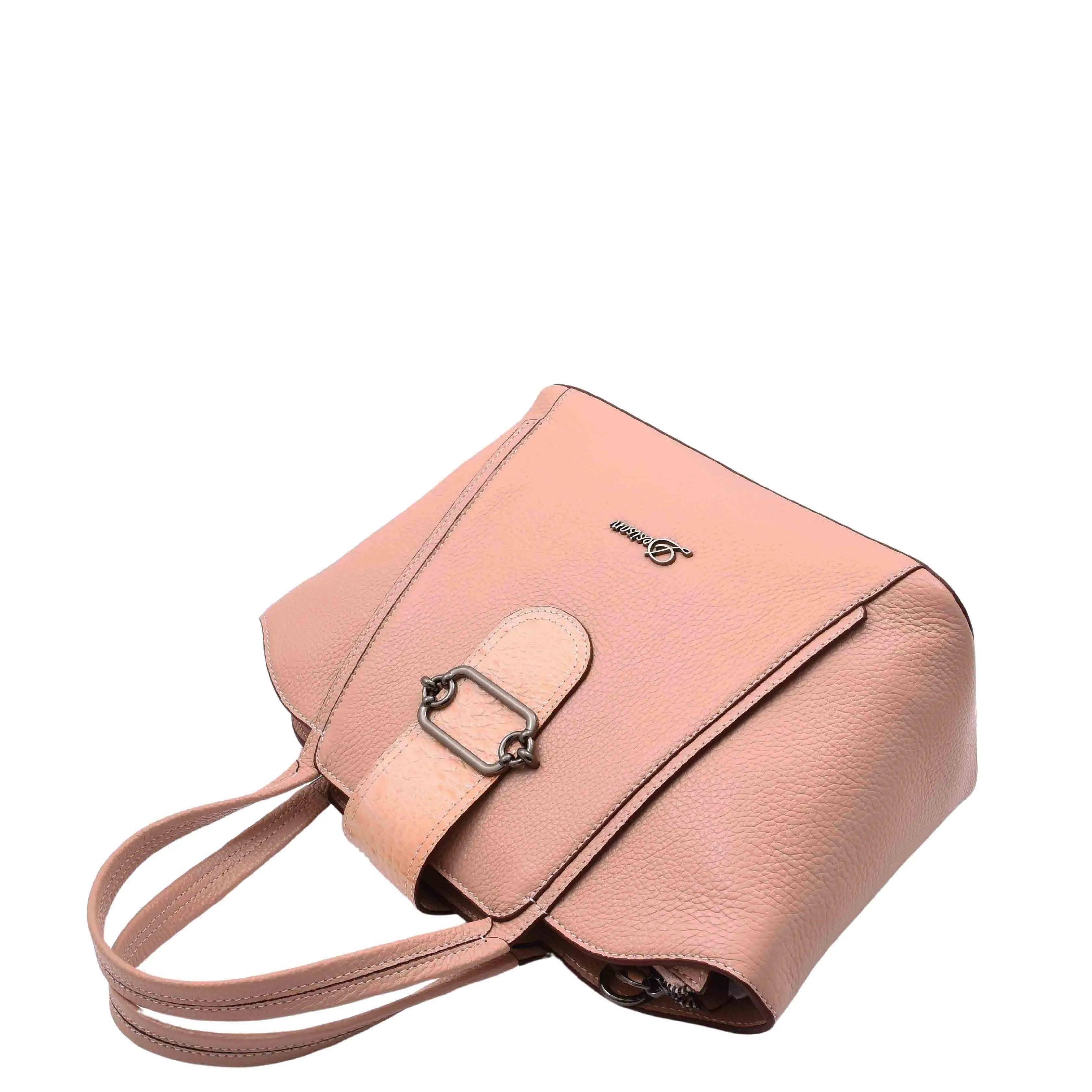 DR586 Women's Stylish Leather Adjustable Strap Handbag Rose