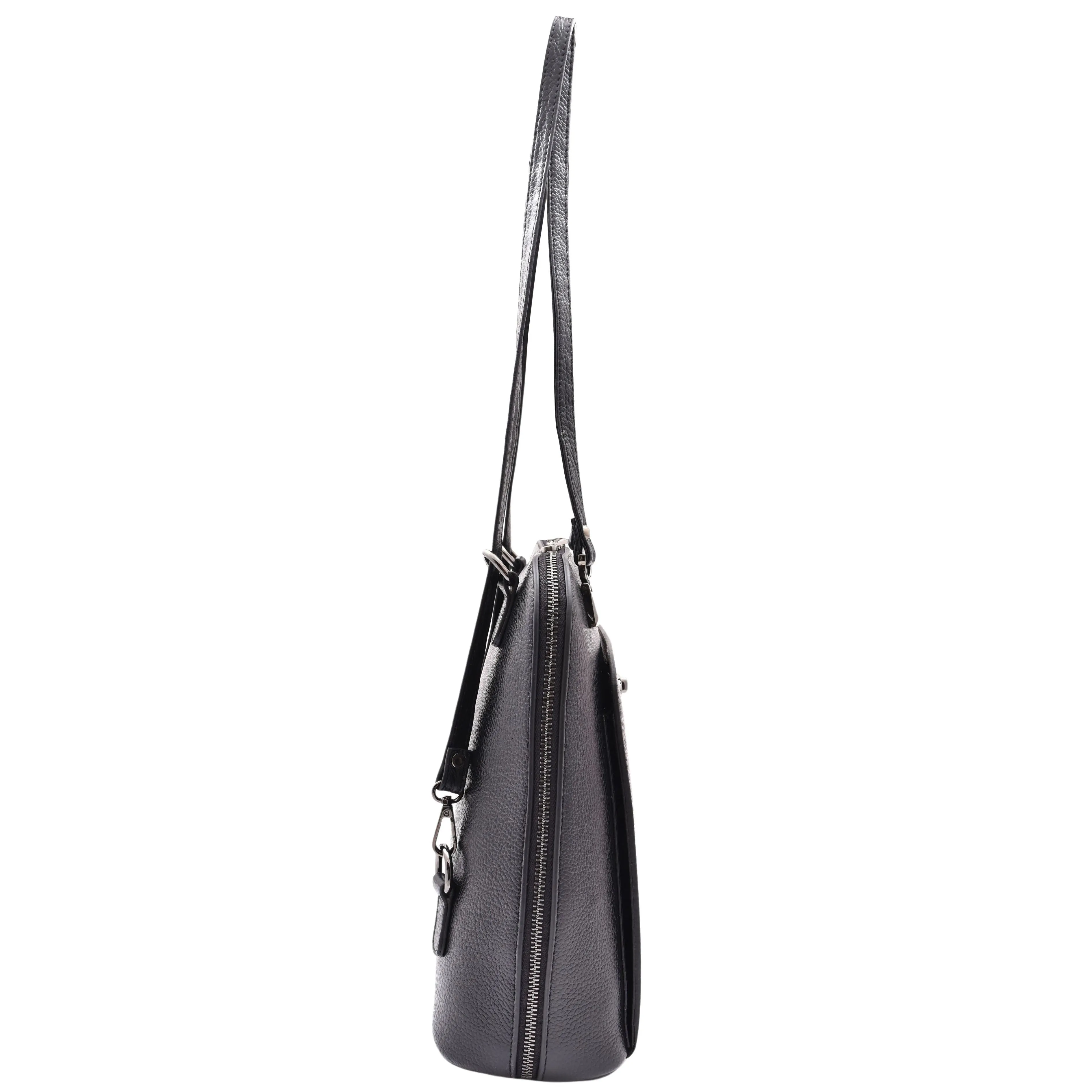 DR615 Women's Backpack Style Leather Shoulder Bag Black