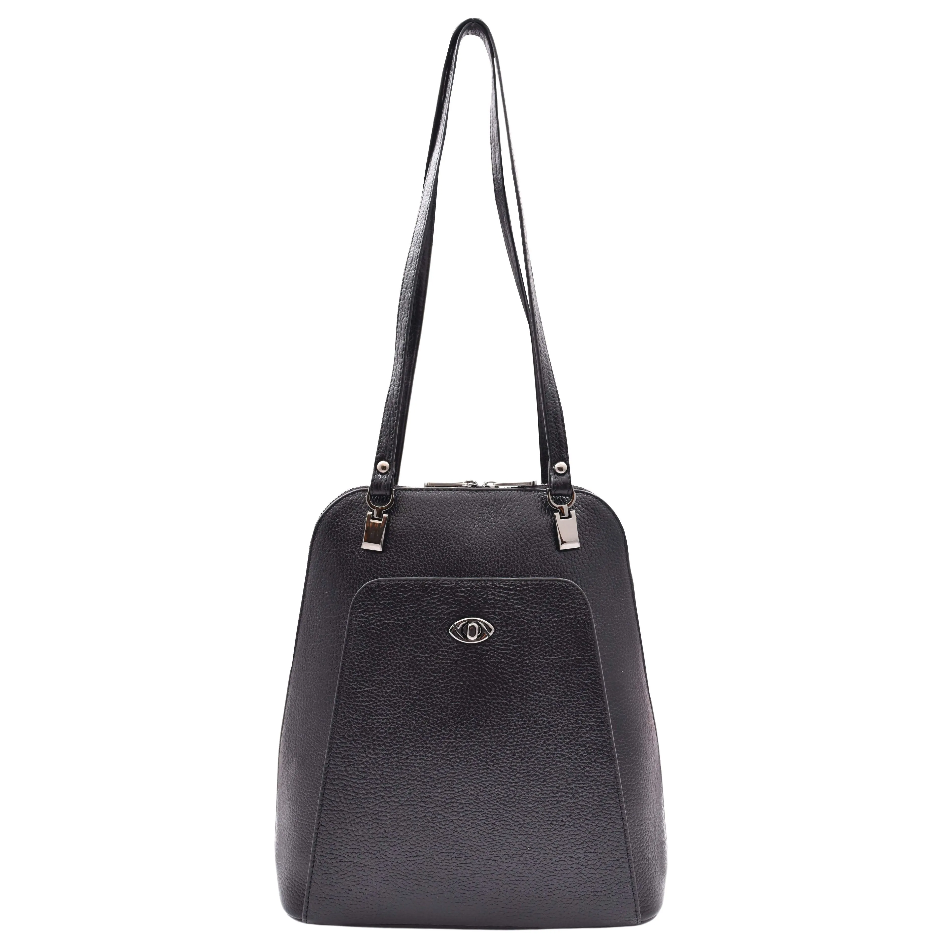 DR615 Women's Backpack Style Leather Shoulder Bag Black