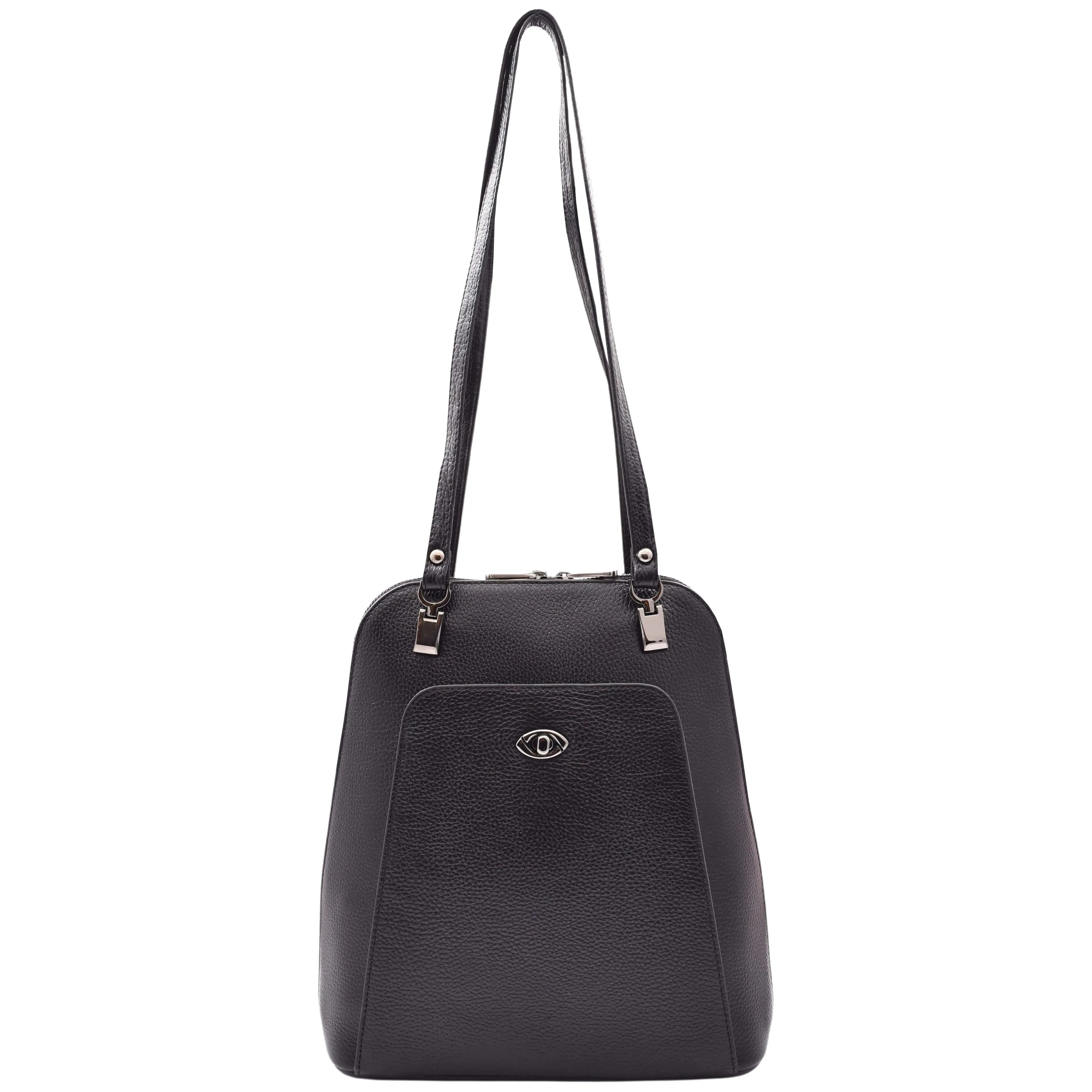 DR615 Women's Backpack Style Leather Shoulder Bag Black