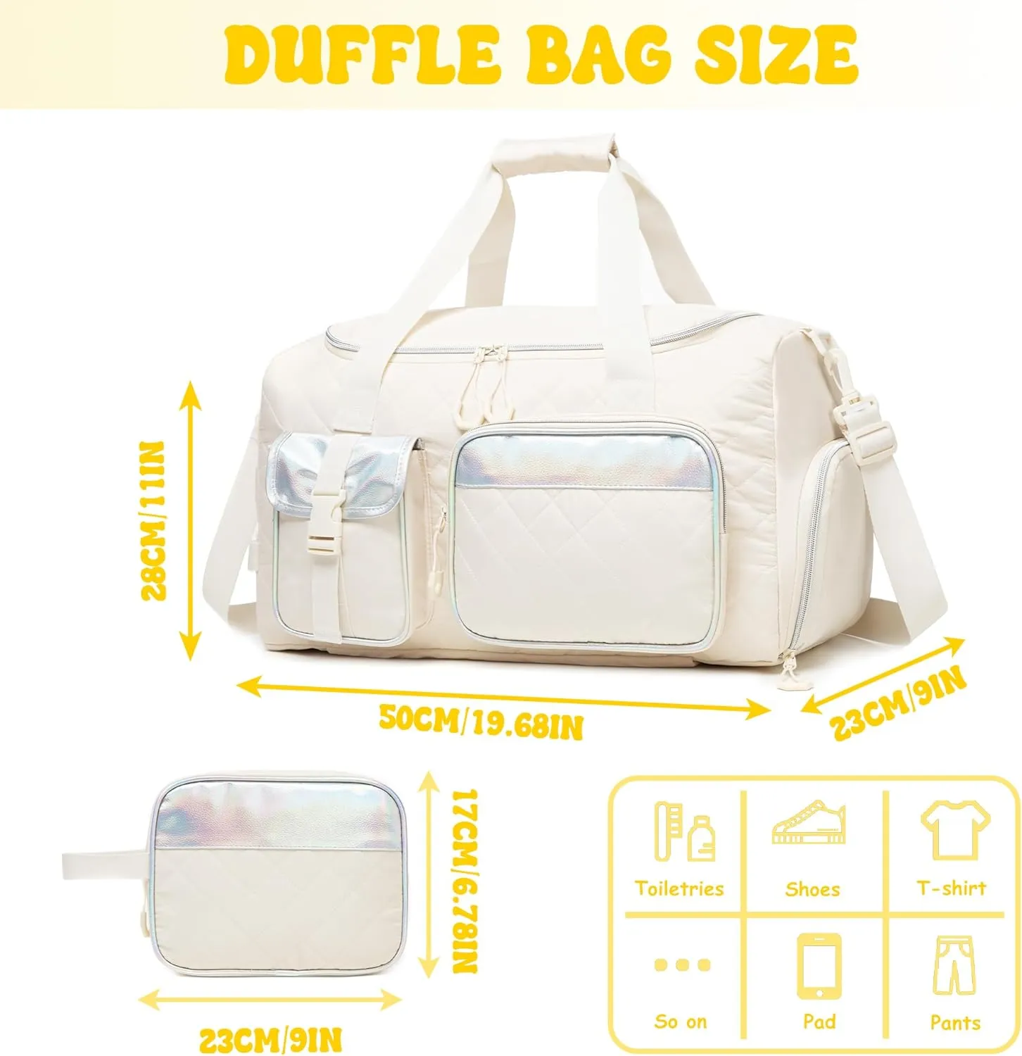 Duffle Bag for Travel Weekender Bags for Women Dance Gym Sports Bag with Shoe Compartment Bags for women Carry On Luggage for Airplanes
