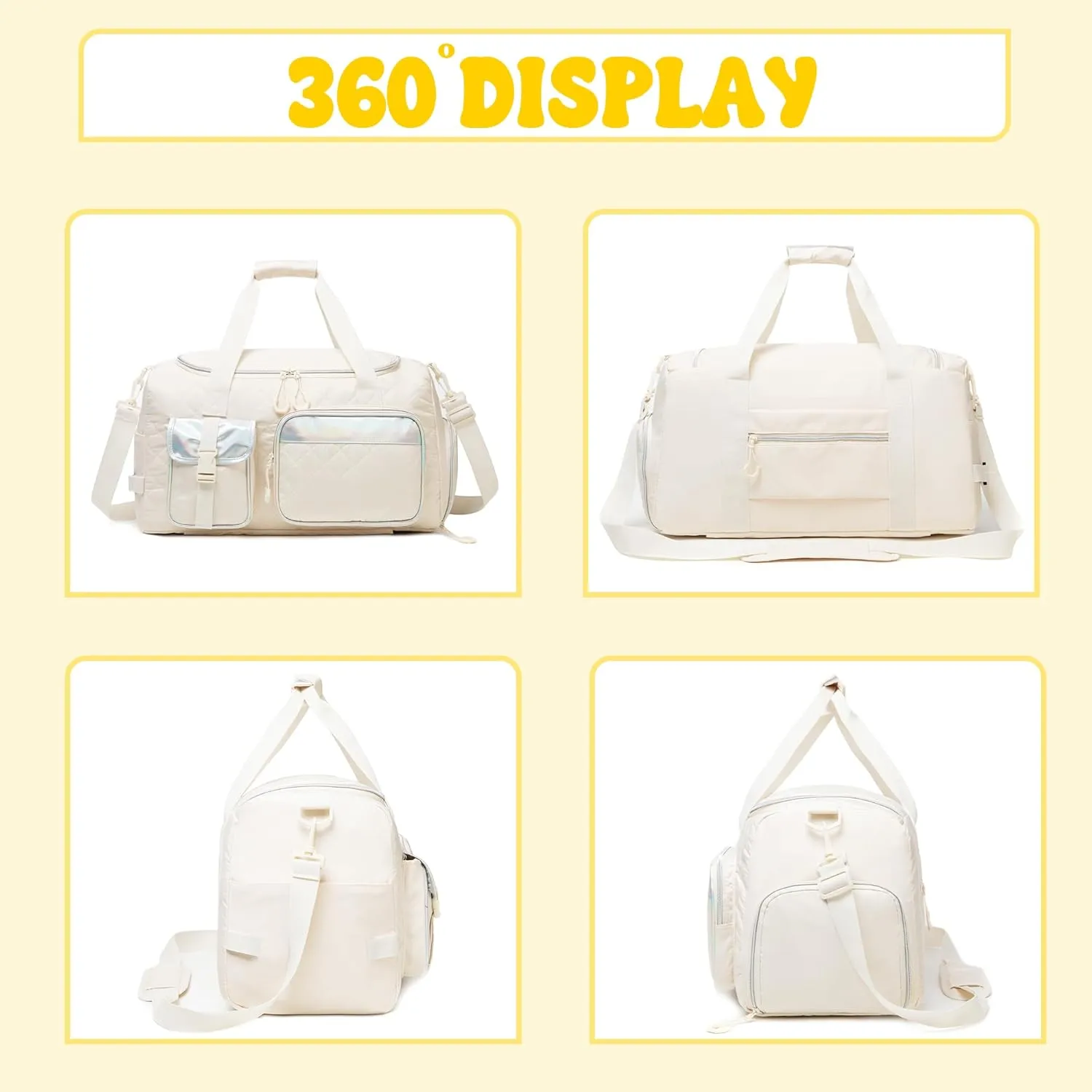 Duffle Bag for Travel Weekender Bags for Women Dance Gym Sports Bag with Shoe Compartment Bags for women Carry On Luggage for Airplanes