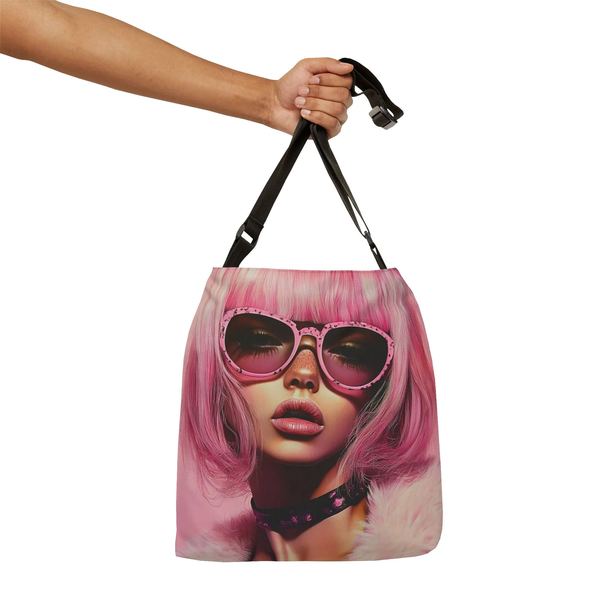 DUO MODERN "Punk Pink Luxe" Adjustable Tote Bag