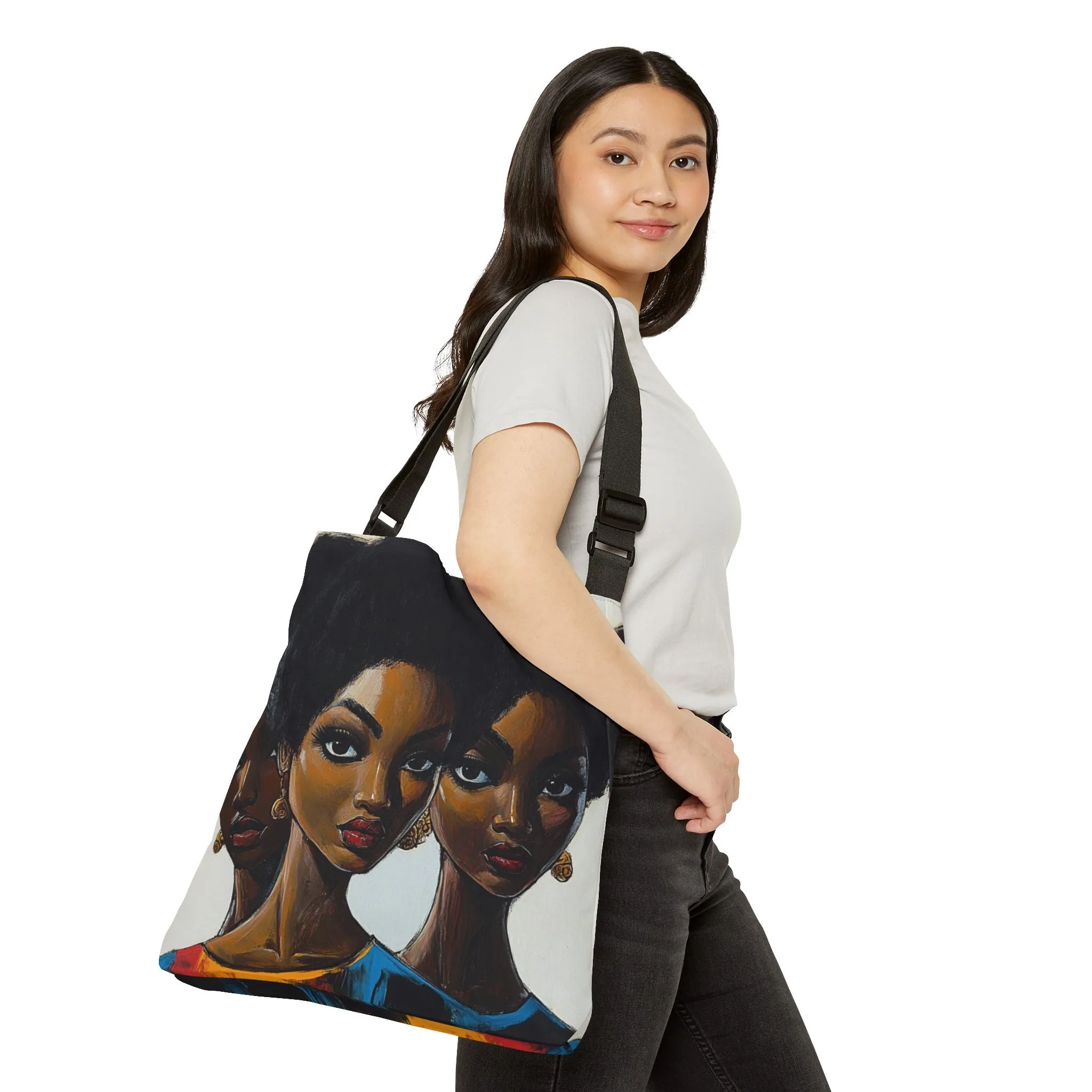DUO MODERN "Sisterhood Reflections" Adjustable Tote Bag
