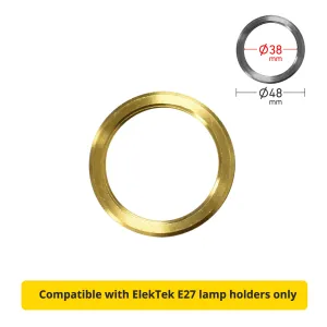 ElekTek E27 Shade Ring Single Brass