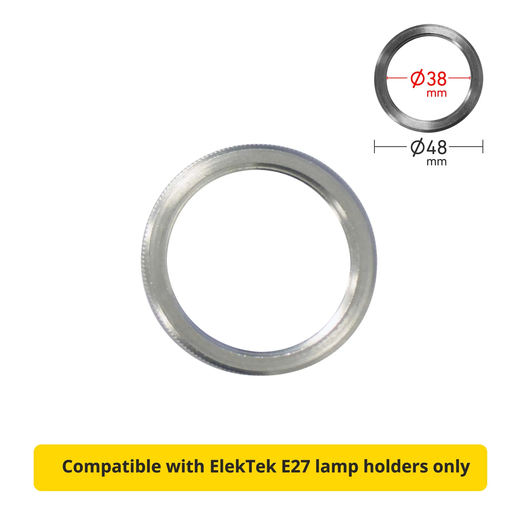 ElekTek E27 Shade Ring Single Brass